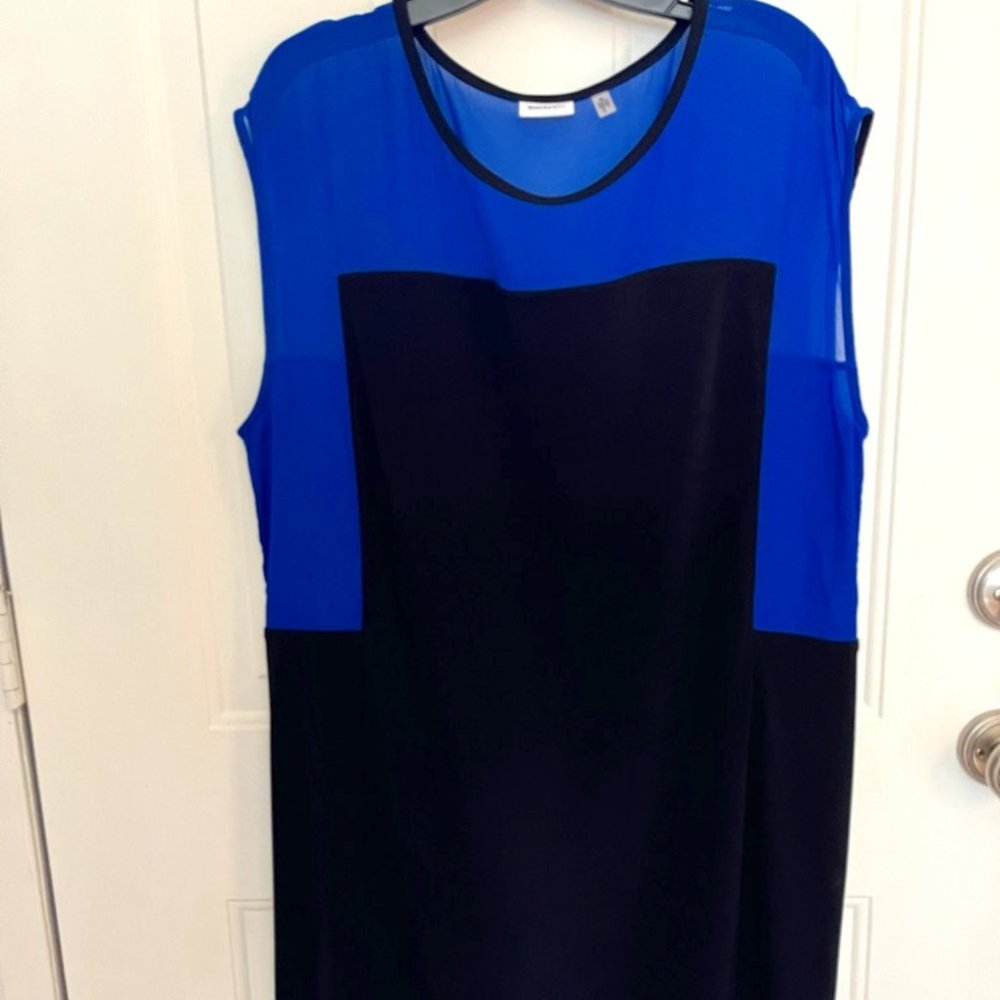 DKNY Blue and Black Dress